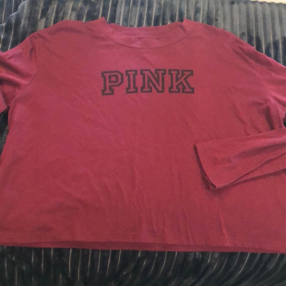 PINK long sleeved crop top